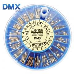 DMX Dental Gold Plated Screw Post Assorted 120Pcs/Box