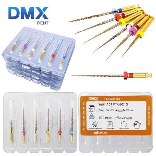 DMXDENT PT-Gold Taper Dental Endodontic NITI Rotary Files Root Canal Files