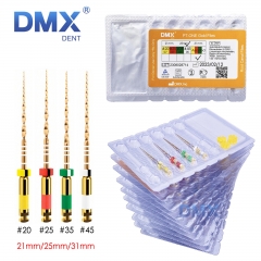 DMXDENT Dental Endodontic Rotary File PT-ONE Gold Taper NITI Endo Files Assorted