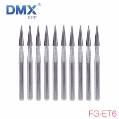 Dental Tungsten Carbide Burs Trimming & Finishing Safe End Taper FG ET6