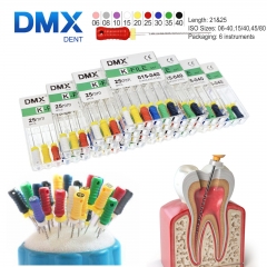 DMXDENT Dental Endo Root Canal File K-FILES Stainless Steel Hand Use 21/25/31mm