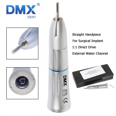 DMXDENT Dental low speed Straight Handpiece 1:1 Nose Cone Double Water System