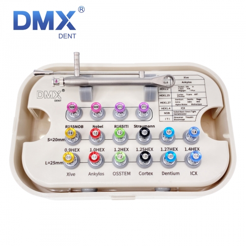 DMXDENT Dental Universal Implant Prosthetic Kit Torque Screw Drivers Remover