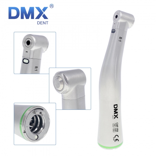 DMXDENT Dental 8:1 Endo Handpiece LED Fiber Optic Contra Angle Mini Head Etype